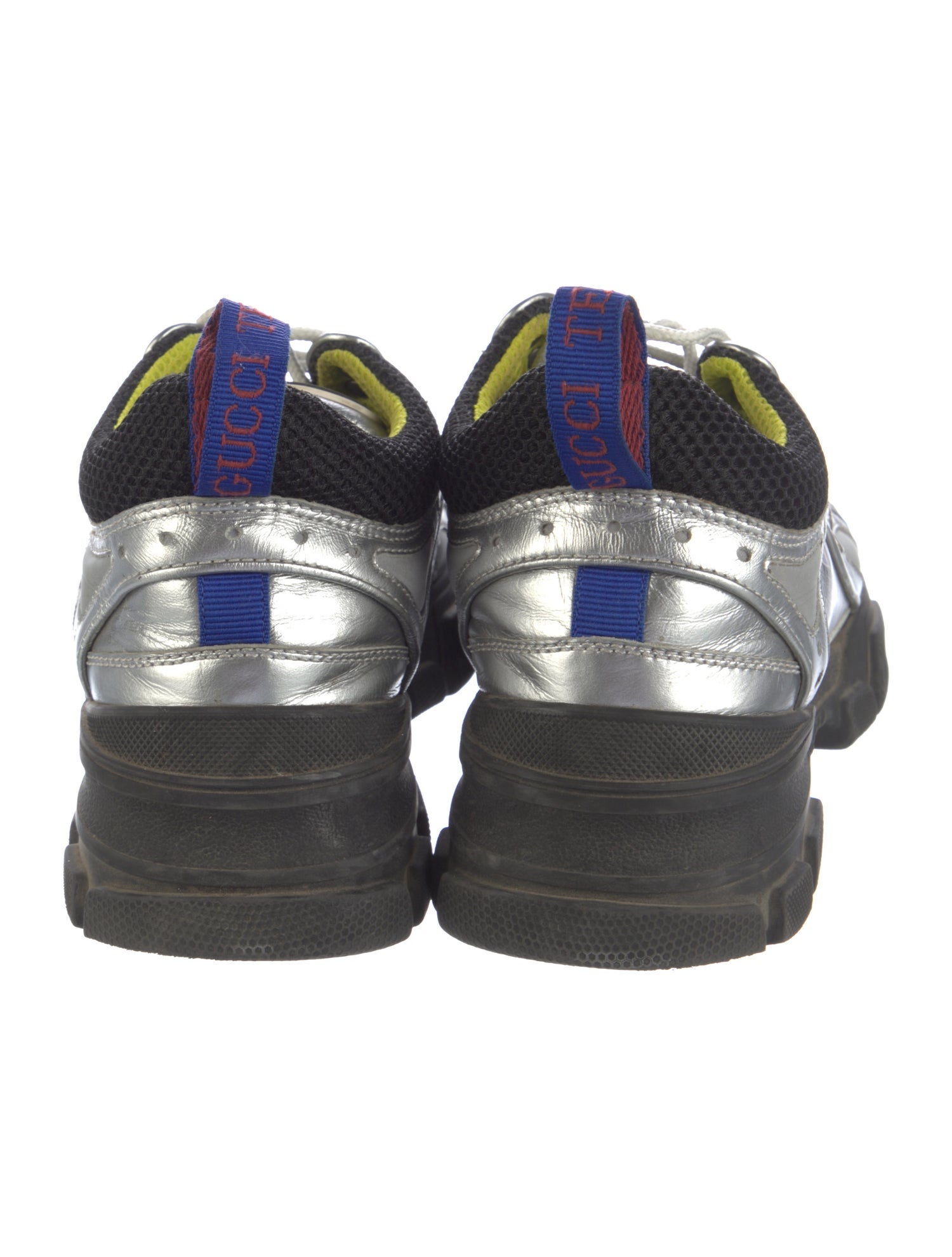 Gucci Leather Colorblock Pattern Chunky Sneakers